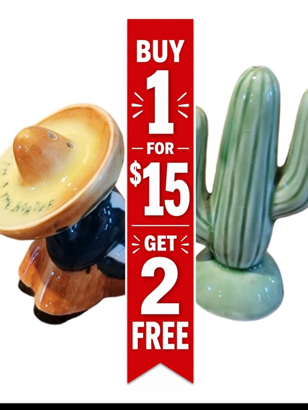 Vintage "South of the Border" Salt & Pepper Shakers Set Made‎ in Japan